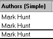 Authors simple name function for columns