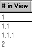Number in view function for columns